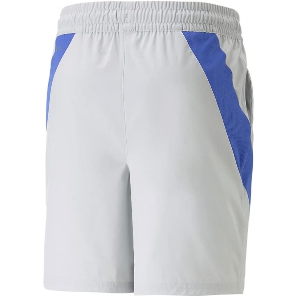 Puma Men’s Training Fitness Shorts NWT Platinum Gray Royal/Royal Sapphire - Picture 2 of 4